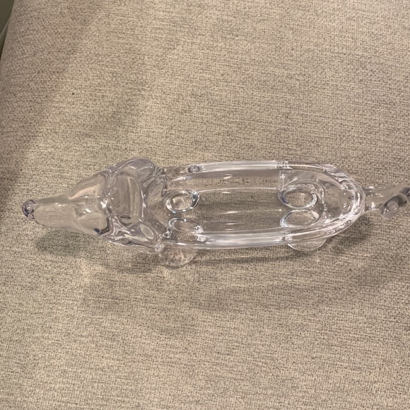 Art Vannes France Crystal dog dish candy/nut dish - Picture 2 of 3